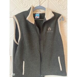 Kuhl Alf Clothing Fleece‎ Vest Womens Large Green Sherpa Trim Full Zip Kuhl